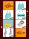 HERMES KELLY 25 (Pre-Owned) - Sellier, Bleu atoll, Epsom leather, Ghw